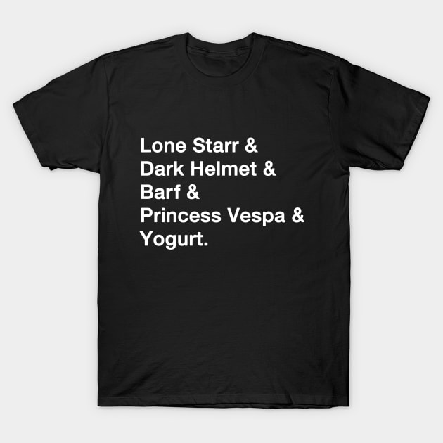 Spaceballs Names white T-Shirt by IdenticalExposure